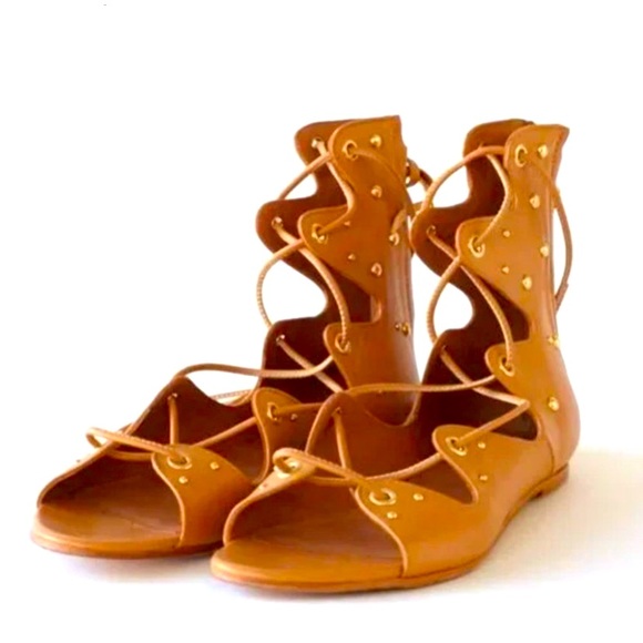 BNIB IRO Xiri Gladiator Sandals - Whiskey 🥃 Color - Size FR 37 - Picture 1 of 2